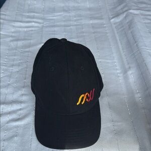 Black Cap with Colorful Embroidery